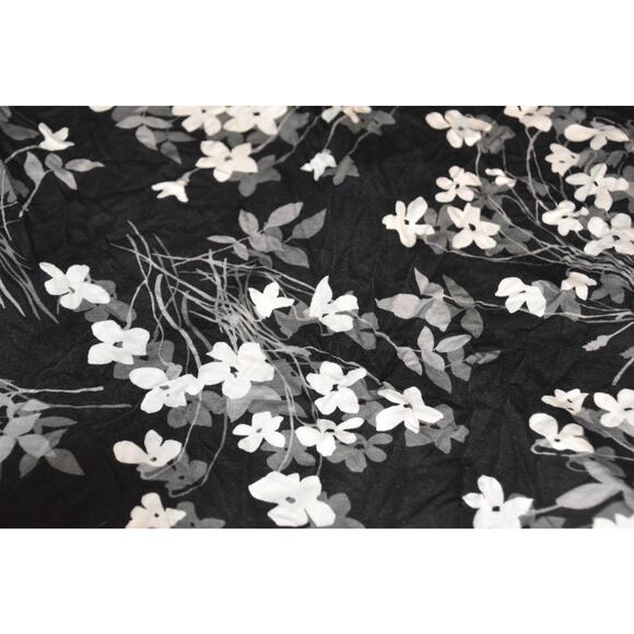 Banana Republic Cap Sleeve V-Neck Top, NWT, Medium, Black, Gray, Floral Print - Picture 5 of 5